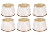 6Pcs Fabric Mesh Shade Clip Onshade Beige Golden Edge Style for E14 Chandelier Ceiling V1294-YM0523-3119210283611