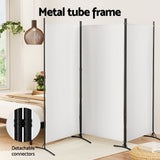 Artiss 3 Panel Room Divider Set of 2 Folding Privacy Screen Fabric Room Separator Partition White RD-D-PLY-260-WHX2
