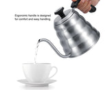 Stainless Steel Coffee Tea Pot, Drip Kettle with Gooseneck & Built-in Thermometer, 1.2L V1263-JX-2995