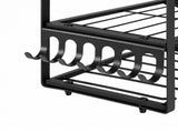 Levede Garage Storage Organiser 3 Tier Wall Mounted Power Tool Rack Metal Black WS1021-BK-AU