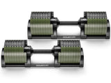 Powertrain Eon Dial Up 90KG Adjustable Dumbbells Pair - Green DMB-B14-045-GN-2