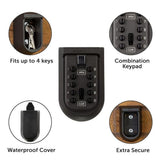 Wall Mounted Key Safe Box - Weatherproof 10-Digit Combination Lock, Anti-Theft Storage for Home & V1369-AZ3-W-11576
