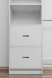 BASEL WALK IN WARDROBE KIT - WHITE - VJ PANEL - OVAL BLACK V164-ECW5V05B