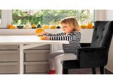 Artiss Dining Chair Velvet French Provincial Armchair Black UPHO-D-DIN116-VEL-BK