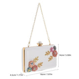 Clutch Purses For Women Wedding White PU 1Set Cash Storage V1370-AZ4-14888