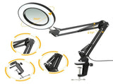 Illuminated Magnifying Glass with 72 LEDs, 8X/10X Magnification, New USB, 3 Colors, for Soldering V1366-AZ2-W-02227