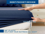 4 Piece Hotel Bamboo Cooling Sheet Set -Ultra Soft 2000TC Breathable Bed Sheets Set with 37 V1317-ZXW9-AUQ-4JT-NV