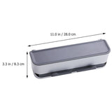 Utensil Hanging Rack with Chopstick Holder, ABS Plastic, Grey and White, Kitchen Wall Mount V1192-AZ-W-32756