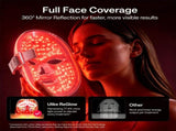 Red Light Mask for Face, 7 Color Red Light Facial Masks, At-Home Facial Care Device, Portable, V1107-110-08357-GLD-230MM