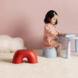 Green Minimalist Round Shape Footstool - Durable Anti-slip Rainbow Stool for Home, Creative Design V888-ELOSUNG17766