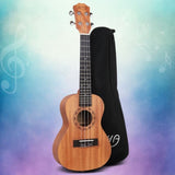 Alpha 23" Ukulele Natural Mahogany Concert Beginner Gift w/ Carry Bag UKULE-D-23-NAT