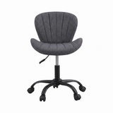 Artiss Ergonomic Office Chair Armless Height Adjustable Computer Desk Chair Fabric Dark Grey OCHAIR-M-2589-DG
