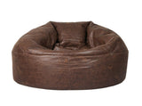 Marlow Bean Bag Chair Cover PU Couch Brown BEAN1001-BR