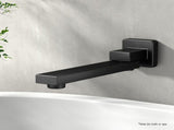 Cefito Bathroom Mixer Spout Wall Bath Tap Square Swivel Bathtub Black TAP-A-SPOUT05-BK