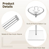10PCS Clear Acrylic Balloon Stand Set, 15.7" Table Balloon Stand with Square Base, Reusable Balloon V1369-AZ3-W-08667