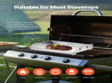 Stainless Steel Griddle, 18x16 inch Universal Flat Top Rectangular Plate, Gas Grill Griddle for BBQ V952-DCJPBXG1816I6OP2EV0