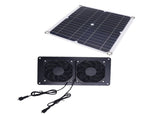 12W 18V Solar Powered Dual Exhaust Fan Kit 43.4Cfm Solar Panel Fan for Chicken Coops Greenhouses V1294-YM0901-3114250034511