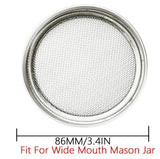 32oz Wide Mouth Mason Jar Sprouting Kit - Glass Jars with 316 Stainless Steel Mesh Lids, V888-ELOSUNG55437