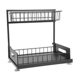 Under Sink Organizers and Storage Sliding Cabinet Basket Organizer 2 Tier Under Bathroom Storage V1294-YM0703-3117230092011