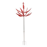 Garden Wind Spinner Iron Waterproof Dancing Wind Sculpture Red Outdoor Decoration for Patio V1294-YM0901-3111230161611