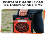 Solar & USB Rechargeable Camping Fan with LED Light - Portable Power Bank, 180&deg Collapsible V888-ELOSUNG35712