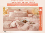 Pink Luxury Thick Plush 4 Piece Bedding Set for 1.5m & 1.8m Beds Winter Ultra Soft Warm Bedding V888-ELOSUNG52486
