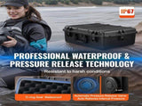 Weatherproof Hard Case, Heavy Duty Protective Dry Box Case with Pre-cut Foam, and Retractable Pull V952-FFYSTX2025CU96KGUV0