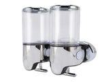 Wall Mount Soap Dispenser Double Cylinder 1000ml Manual Wall Mounted Bathroom Shower Pump Dispenser V1294-YM0901-3112250008513