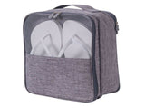 Grey Travel Shoes Bag with Large Capacity Zipper for Organized Shoe Storage and Hanging V1370-AZ4-14268