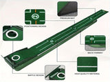 HUAEN Indoor Office Golf Putting Mat, 8-Foot Putting Green, Alignment Guide Included, Lightweight, V1102-HEGRF-001
