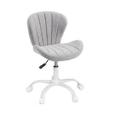 Artiss Ergonomic Office Chair Armless Height Adjustable Computer Desk Chair Fabric Light Grey OCHAIR-M-2589-LG