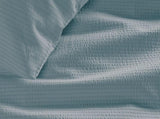 Bedding House Summer Blue Grey Seersucker Cotton Quilt Cover Set Queen V442-HIN-QUILTCS-SUMMERSEERSUCKER-BLUE-QS