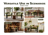Artiss Dining Chairs Set of 6 Velvet Upholstered Barrel Chairs with Curved Armrests & Back Green UPHO-C-DIN-2553-GNX6