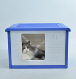 YES4PETS Small Plastic Pet Dog Puppy Cat House Kennel Blue V278-AT2004-BLUE-PET-HOUSE