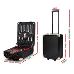 Giantz 816pcs Tool Kit Trolley Case Mechanics Box Toolbox Portable DIY Set TOOL-KIT-B-H-BK