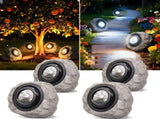 2Pack Solar Rock Lights Outdoor Ash Gray Garden Stone Spotlights with IP65 Waterproof LED, V1107-CS-EGWTPM48
