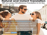 AI Smart Translation Sunglasses UV400, Bluetooth, 110 Languages, Voice Control Ideal for Travel V1107-SMART TRANSLATION SUNGLASSES