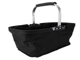 Foldable Picnic Basket Oxford Fabric Shopping Tote Reusable Grocery Bag for Camping Outdoor Fruit V1294-YM0901-3111260009411