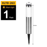 solar lawn lights, stainless steel outdoor lights, 3-LED garden lights, waterproof outdoor lights, V1102-124-10411-SIL-2PCS