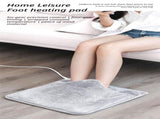 Electric Foot Warmer Mat, Silver Grey Double-Sided Heating Foot Blanket with 6 Temperature Settings V1221-XM-DRNJD-002