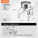 VEVOR Electric Vibrating Sieve Machine with 40+100 Mesh Automatic Sifter Shaker V952-ZDZSJLD40M10IODSAV3