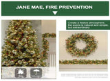 2.7m Christmas Rattan Garland with 50 Led Lights Artificial Christmas Garland Decorations for Xmas V1294-YM0714-10311422