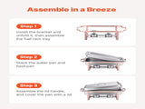 Chafing Dish Buffet Set, 8 Qt 2 Pack, Stainless Steel Chafer with 2 Full Size Pans, Rectangle V952-ZFXBXGSTGK2JJ8OR8V0