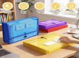 3/7Pcs Plastic Envelopes, Expanding File Folder with Elastic Closure Transparent File Organizer with V1366-AZ2-W-15105