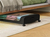 Black Square Under-Bed Storage Rack with Wheels Sturdy Easy to Move for Bedroom AU V201-QHGMMOREONE043