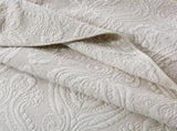 100% Cotton Embossed Ivory Floral Grace Coverlet Bedspread Set V745-MMPAC061118Q13U