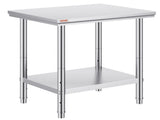 Commercial Worktable & Workstation 24 x 30 x 32 Inch Stainless Steel Work Table Heavy Duty V952-60X76X80CFGZTTZT1V0