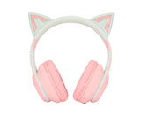 Cat Ear Bluetooth Gaming Headphones Wireless Foldable Music Headset with LED Light Detachable V1263-JX-133