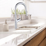 Kitchen Laundry Bathroom Basin Sink Pull Out Mixer Tap Faucet in Chrome V63-847981