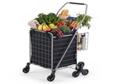 Emajin Shopping Trolley Cart Folding Aluminium Utility Cart Silver ST-45KG-ALU-SR